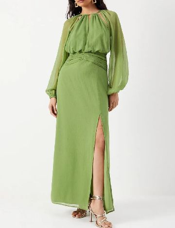 Rochie lunga WAREHOUSE, verde