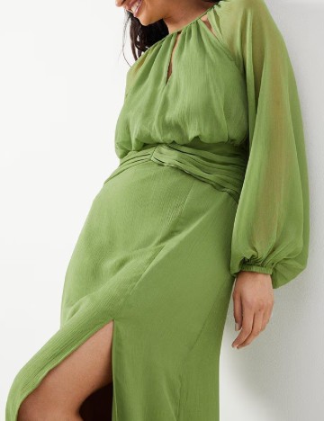 Rochie lunga WAREHOUSE, verde