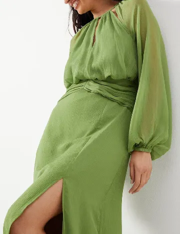 Rochie lunga WAREHOUSE, verde
