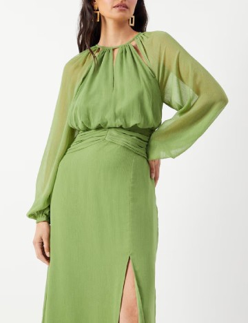Rochie lunga WAREHOUSE, verde