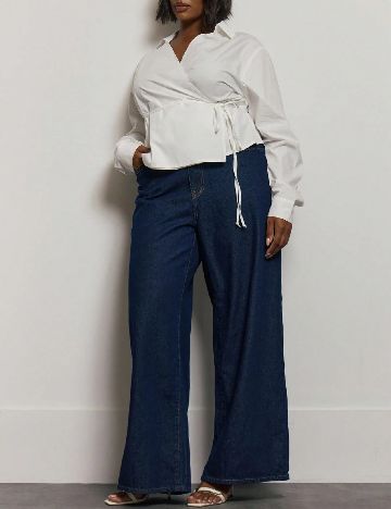 Camasa Musera Plus Size, alb