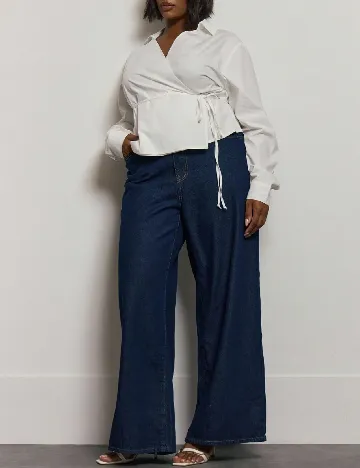 Camasa Musera Plus Size, alb