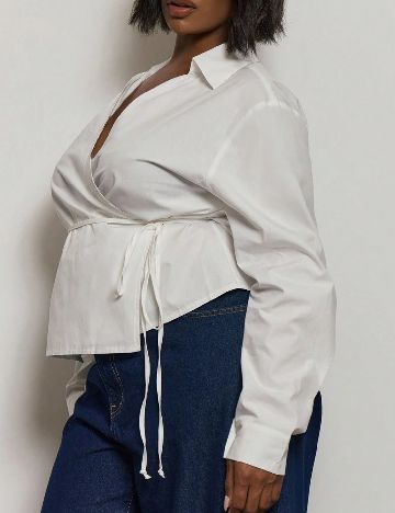 Camasa Musera Plus Size, alb