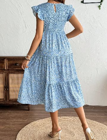 Rochie medie SHEIN Maternity, albastru