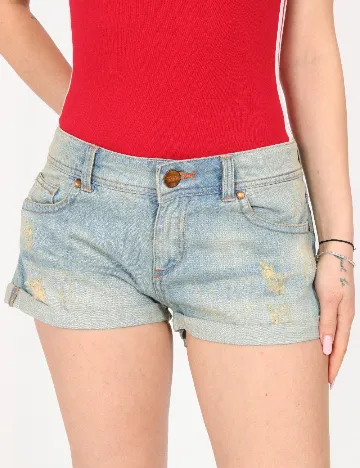 Pantaloni scurti Bershka, albastru