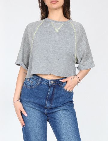Top Bershka, gri