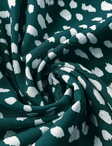 Bluza SHEIN CURVE, verde/alb