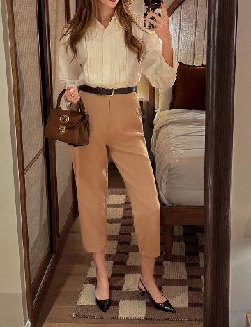Pantaloni SHEIN, maro