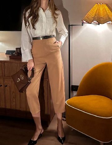 Pantaloni SHEIN, maro