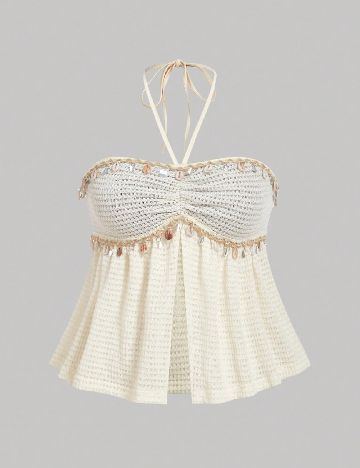 Top SHEIN CURVE, ecru