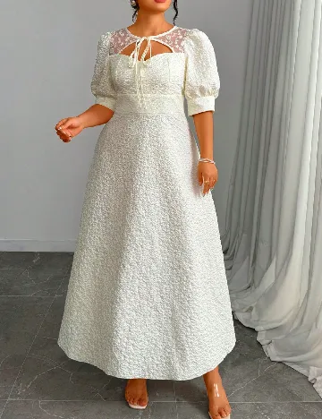 Rochie lunga SHEIN CURVE, ecru