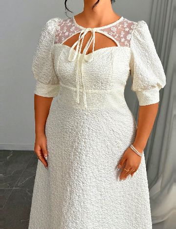 Rochie lunga SHEIN CURVE, ecru