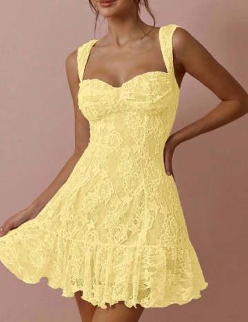 Rochie scurta SHEIN, galben