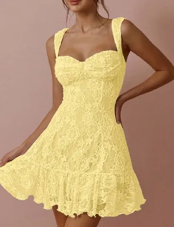 Rochie scurta SHEIN, galben