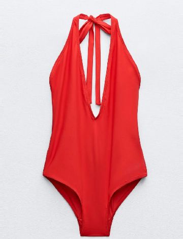 Costum de baie Zara, rosu