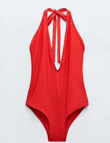 Costum de baie Zara, rosu