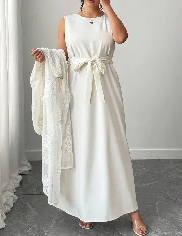 Rochie lunga SHEIN CURVE, ecru