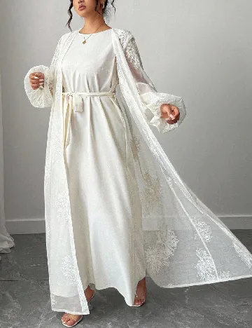 Rochie lunga SHEIN CURVE, ecru