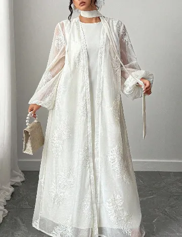 Rochie lunga SHEIN CURVE, ecru