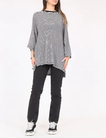 Bluza Zara, alb/negru