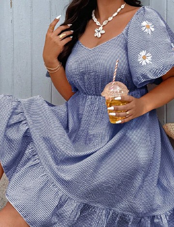 Rochie scurta SHEIN CURVE, bleumarin