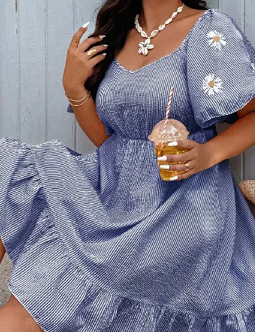 Rochie scurta SHEIN CURVE, bleumarin