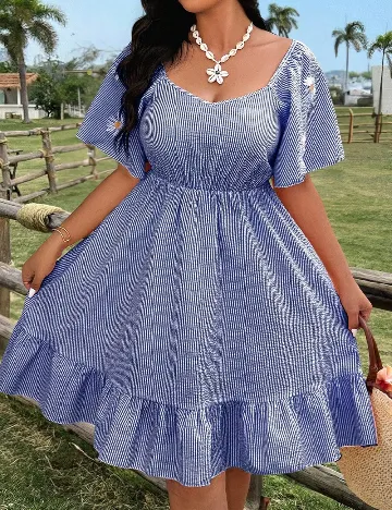 Rochie scurta SHEIN CURVE, bleumarin