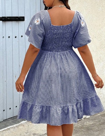 Rochie scurta SHEIN CURVE, bleumarin