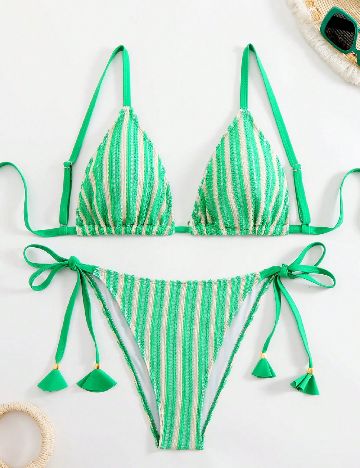 Costum de baie SHEIN CURVE, verde