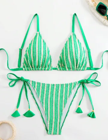 Costum de baie SHEIN CURVE, verde