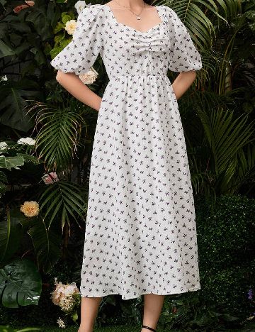 Rochie medie SHEIN, alb