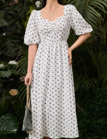 Rochie medie SHEIN, alb