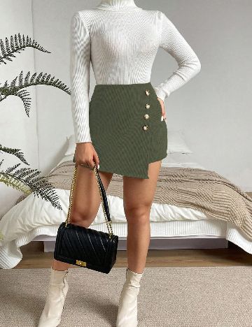 Fusta pantalon SHEIN, verde