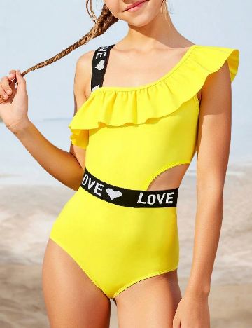 Costum de baie Shein Kids, galben