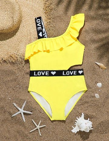 Costum de baie Shein Kids, galben