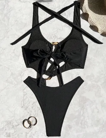 Costum de baie SHEIN, negru