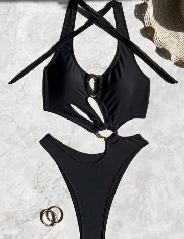 Costum de baie SHEIN, negru