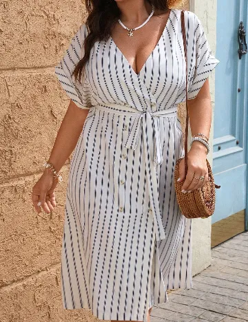 Rochie medie SHEIN CURVE, alb