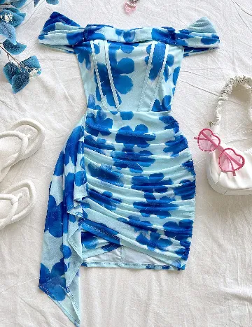 Rochie scurta SHEIN, albastru