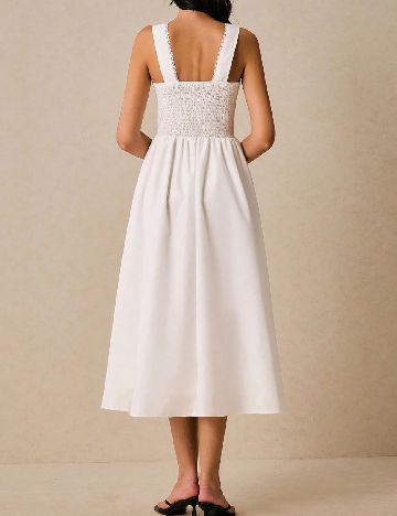 Rochie medie SHEIN, alb