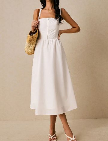 Rochie medie SHEIN, alb