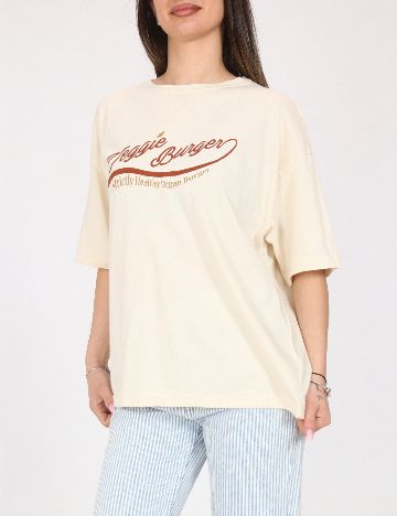 Tricou Pull&Bear, bej