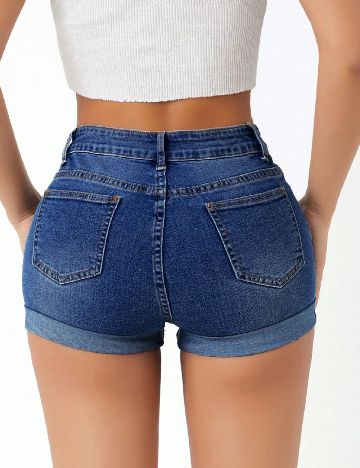 Pantaloni scurti SHEIN, albastru