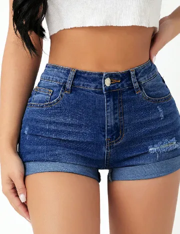 Pantaloni scurti SHEIN, albastru