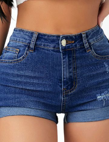 Pantaloni scurti SHEIN, albastru