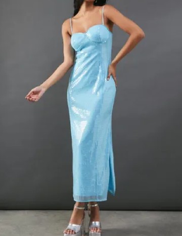 Rochie lunga WAREHOUSE, albastru
