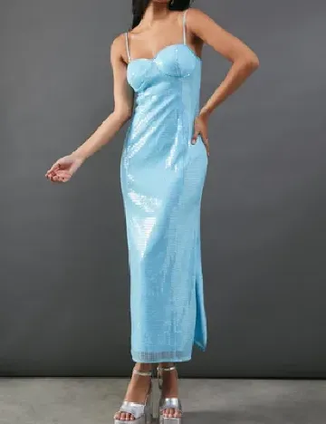 Rochie lunga WAREHOUSE, albastru