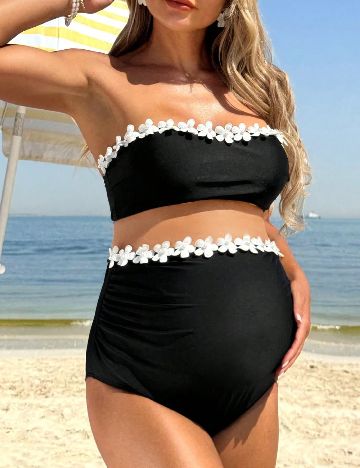 Costum de baie SHEIN Maternity, negru