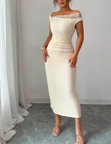 Rochie medie SHEIN, crem