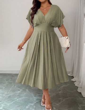 Rochie lunga SHEIN CURVE, verde